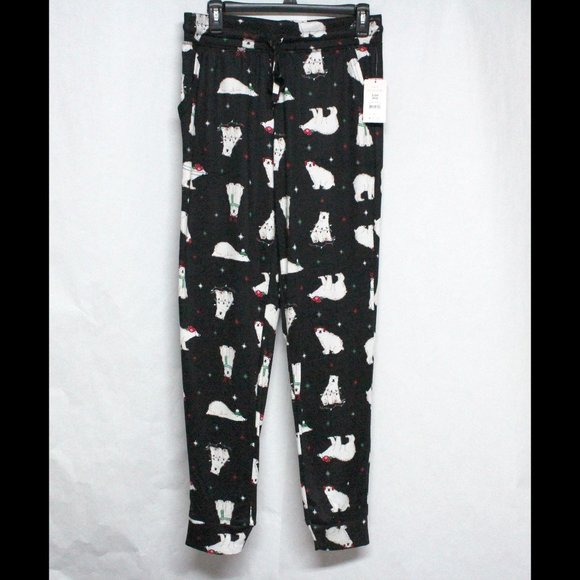Women's Small (4-6) Secret Treasurers Polar Bear Hacci Jogger or Sleep Pants - Picture 1 of 14